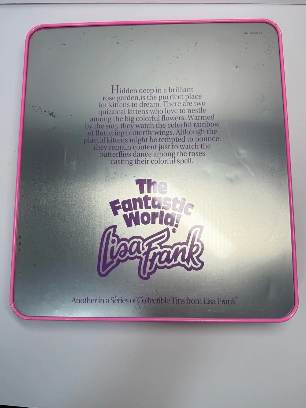 VTG Lisa Frank Kittens and Butterflies Tin only 10.5”x12” *READ - Picture 7 of 16